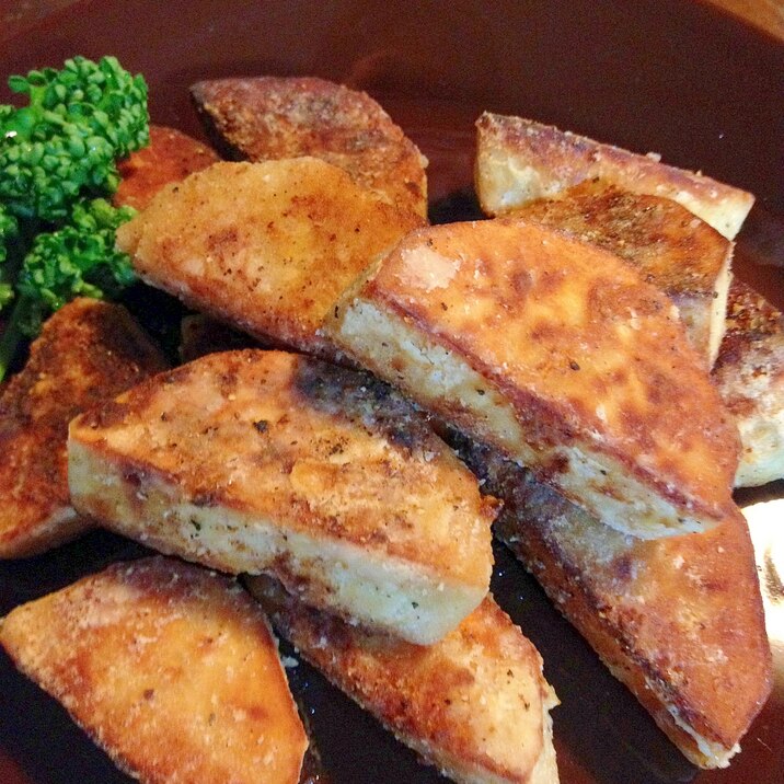 美味しいです!!海老芋(里芋)のステーキ
